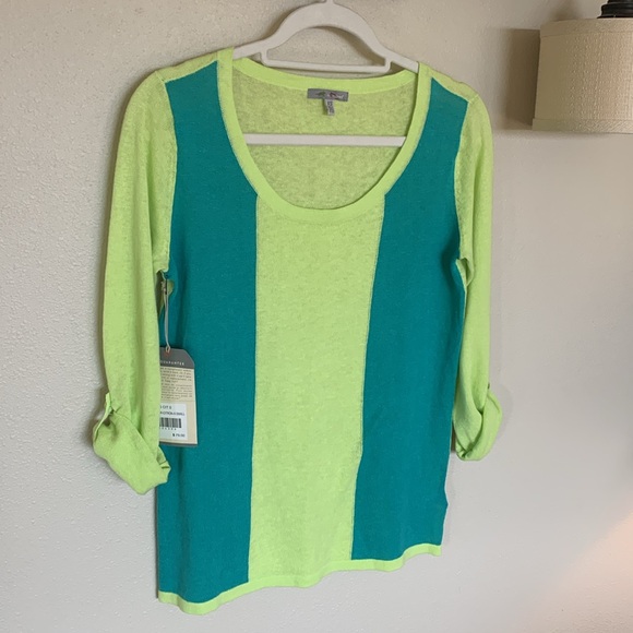 Horny Toad Linen Blend Colorblock Sweater Size XS NWT - Picture 2 of 8